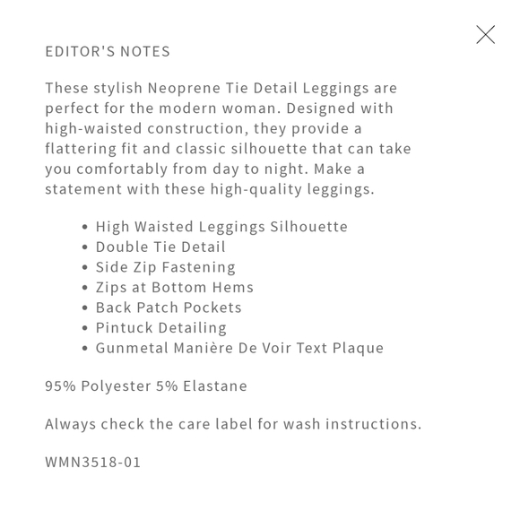 Maniere De Voir Tie Detail Neoprene Zip Ankle Pintucked Leggings In Beige - Picture 15 of 16